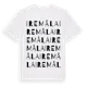 White t-shirt med Iremåla ordlek t-shirt
