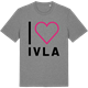 Mid Heather Gray t-shirt med Jag älskar Ivla t-shirt stort tryck
