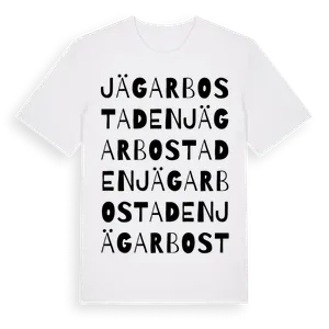 Jägarbostaden ordlek t-shirt – ekologisk bomull t-shirt från Pinshirt