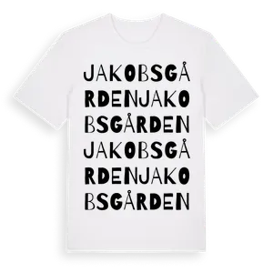 Jakobsgården ordlek t-shirt – ekologisk bomull t-shirt från Pinshirt