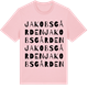 Pink Cotton t-shirt med Jakobsgården ordlek t-shirt
