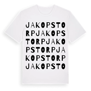 Jakopstorp ordlek t-shirt – ekologisk bomull t-shirt från Pinshirt