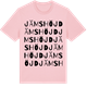 Pink Cotton t-shirt med Jämshöjd ordlek t-shirt