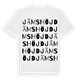 White t-shirt med Jämshöjd ordlek t-shirt