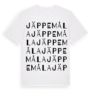 Jäppemåla ordlek t-shirt – ekologisk bomull t-shirt från Pinshirt