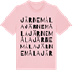 Pink Cotton t-shirt med Järnemåla ordlek t-shirt