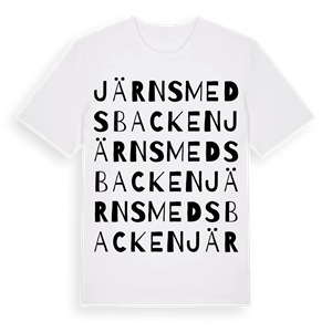 Järnsmedsbacken ordlek t-shirt – ekologisk bomull t-shirt från Pinshirt