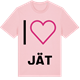 Pink Cotton t-shirt med Jag älskar Jät t-shirt stort tryck