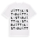 White t-shirt med Jättakistan ordlek t-shirt
