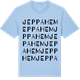 Blue Soul t-shirt med Jeppahem ordlek t-shirt