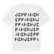 White t-shirt med Jeppahem ordlek t-shirt