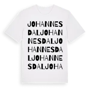 Johannesdal ordlek t-shirt – ekologisk bomull t-shirt från Pinshirt