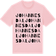 Pink Cotton t-shirt med Johannesdal ordlek t-shirt