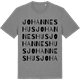 Mid Heather Gray t-shirt med Johanneshus ordlek t-shirt
