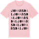 Pink Cotton t-shirt med Johansdal ordlek t-shirt