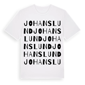Johanslund ordlek t-shirt – ekologisk bomull t-shirt från Pinshirt