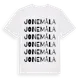 White t-shirt med Jonemåla ordlek t-shirt
