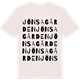 Vintage White t-shirt med Jönsagården ordlek t-shirt