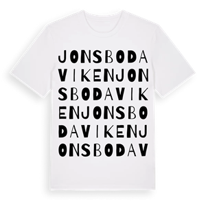 Jonsbodaviken ordlek t-shirt – ekologisk bomull t-shirt från Pinshirt