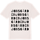 Vintage White t-shirt med Jonsgården ordlek t-shirt
