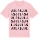 Pink Cotton t-shirt med Julås ordlek t-shirt