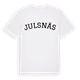 White t-shirt med Julsnäs böjd t-shirt