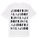White t-shirt med Jungfrumåla ordlek t-shirt