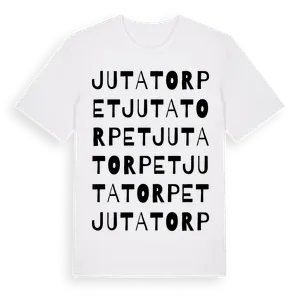 Jutatorpet ordlek t-shirt – ekologisk bomull t-shirt från Pinshirt