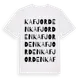 White t-shirt med Kafjorden ordlek t-shirt