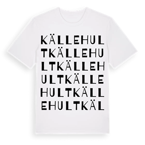 Källehult ordlek t-shirt – ekologisk bomull t-shirt från Pinshirt