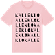 Pink Cotton t-shirt med Kalleklo ordlek t-shirt