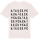 Vintage White t-shirt med Källelycke ordlek t-shirt