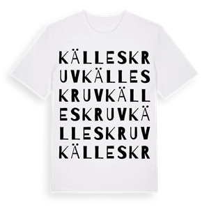 Källeskruv ordlek t-shirt – ekologisk bomull t-shirt från Pinshirt