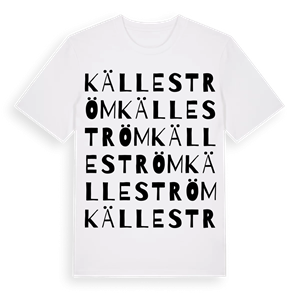 Källeström ordlek t-shirt – ekologisk bomull t-shirt från Pinshirt