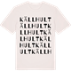 Vintage White t-shirt med Källhult ordlek t-shirt