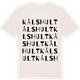 Vintage White t-shirt med Kålshult ordlek t-shirt