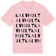 Pink Cotton t-shirt med Kalvhult ordlek t-shirt