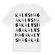 White t-shirt med Kalvshaga ordlek t-shirt