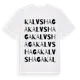 White t-shirt med Kalvshaga ordlek t-shirt