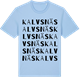 Blue Soul t-shirt med Kalvsnäs ordlek t-shirt