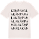 Vintage White t-shirt med Kämpamåla ordlek t-shirt