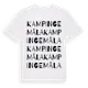 White t-shirt med Kampingemåla ordlek t-shirt