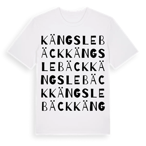 Kängslebäck ordlek t-shirt – ekologisk bomull t-shirt från Pinshirt