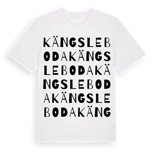 Kängsleboda ordlek t-shirt – ekologisk bomull t-shirt från Pinshirt