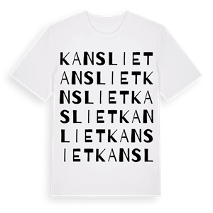 Kansliet ordlek t-shirt – ekologisk bomull t-shirt från Pinshirt