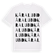 White t-shirt med Kåralund ordlek t-shirt