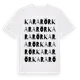 White t-shirt med Kararör ordlek t-shirt
