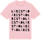 Pink Cotton t-shirt med Kårestad ordlek t-shirt