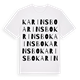 White t-shirt med Karinsbo ordlek t-shirt