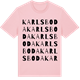 Pink Cotton t-shirt med Karlsboda ordlek t-shirt